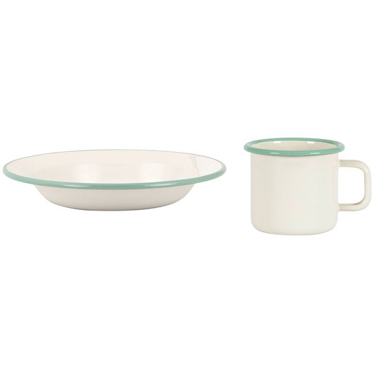 Kockums Jernverk Set med mugg och djup tallrik, creme