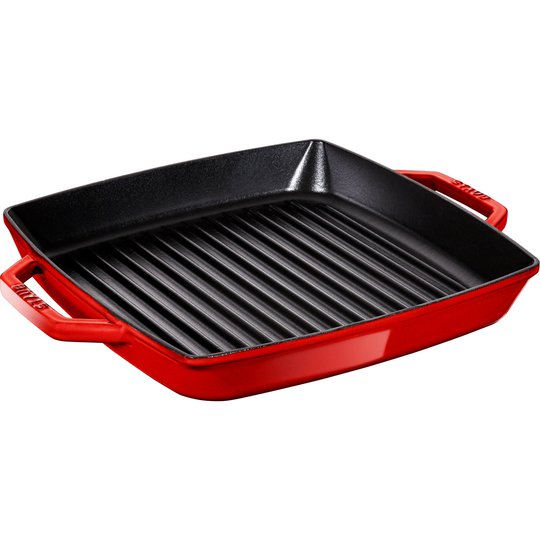 Staub Pure grill kvadratisk 28 cm röd