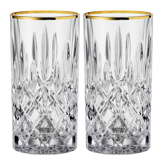 Nachtmann Noblesse longdrinkglas 2-pack, 37,5 cl, gold