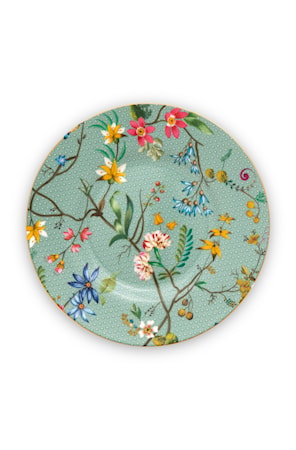 Jolie Liten Assiett Flowers Blue Ø12cm