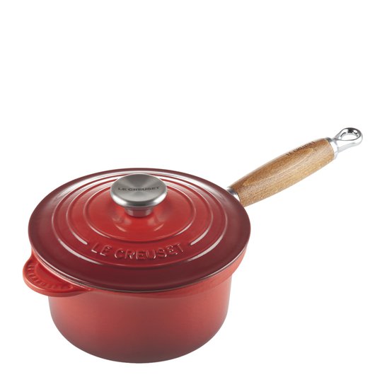 Le Creuset - Le Creuset Signature Kastrull Trähandtag 1,8 L Cerise