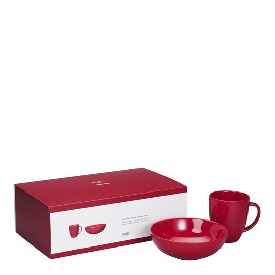 Arabia - 24h Gåvoförpackning Mugg + Skål Röd