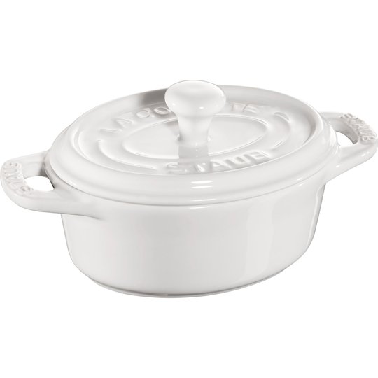Staub Ceramic Oval Minigryta Vit 11 cm 0,2 l