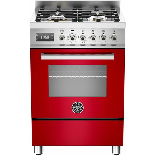 Bertazzoni PRO604 Gasspis 60 cm, 1 ugn, 4 brännare, röd