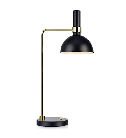 Larry Bordslampa Svart/Borstad mässing