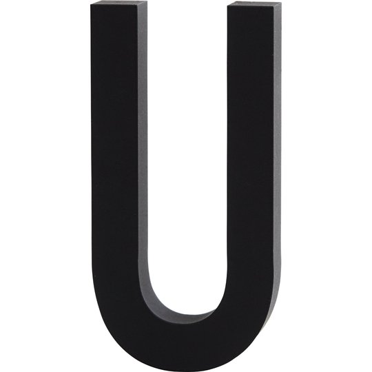 Design Letters Bokstav Grå i Aluminium 50 mm, U