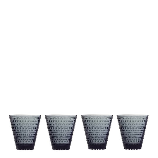 Iittala - Kastehelmi Tumbler 30 cl 4 -pack Mörkgrå