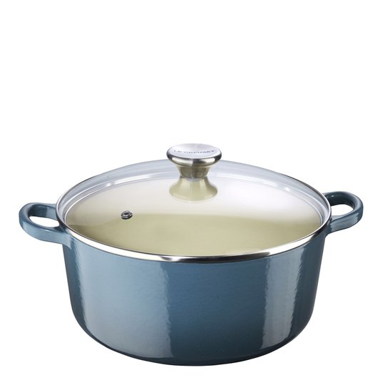 Le Creuset - Signature Gjutjärnsgryta Rund Glaslock 5,3 L Deep Teal