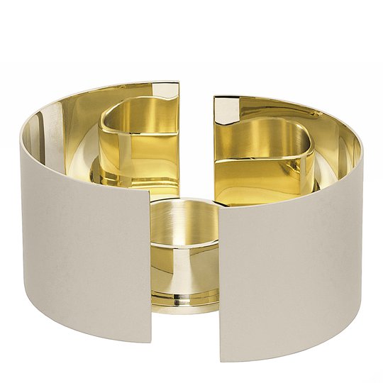 Skultuna - Infinity Ljuslykta 3 delar 6 cm Beige