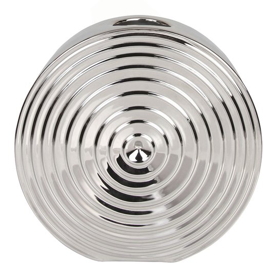 & klevering - Ripple Vas Keramik 17 cm Silver