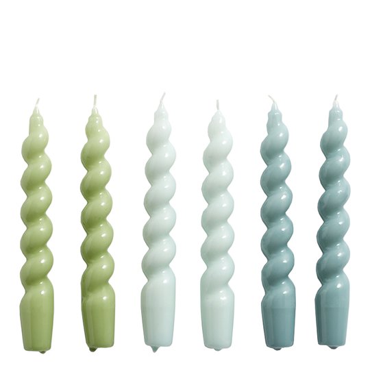 Hay - Ljus Spiral 6-pack Green, Arctic blue, Teal