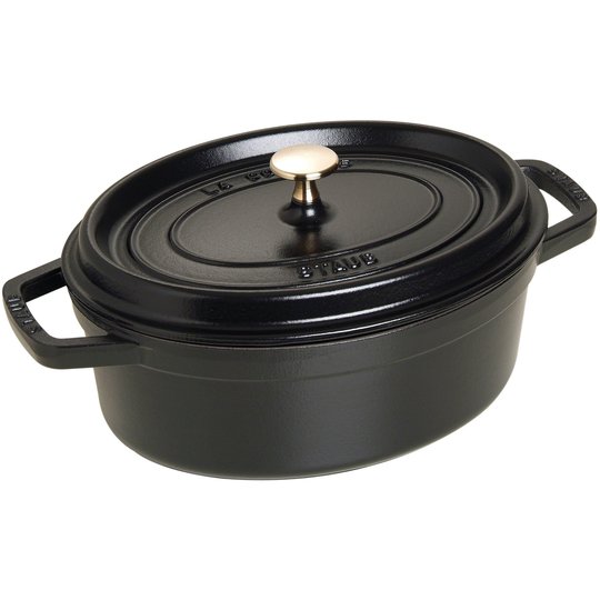 Staub Oval Gryta 27 cm 3,2 liter Svart