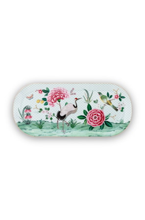 Blushing Birds Bricka Vit 33.3x15.5cm