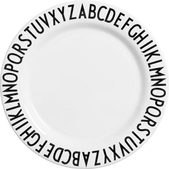 Design Letters Melamintallrik Vit