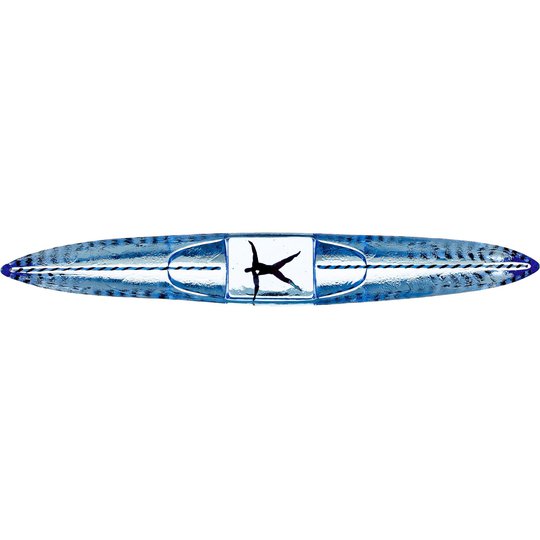 Kosta Boda Boat Drifter Skulptur 28 cm. Blå
