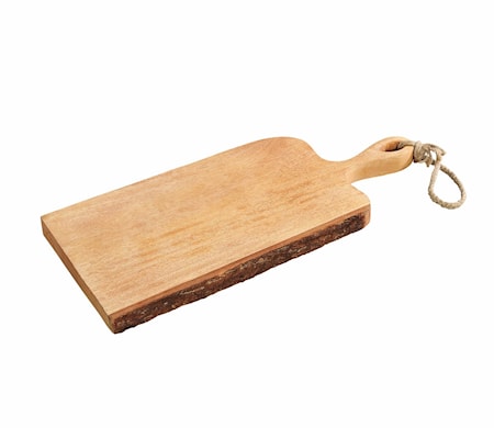 Skärbräda med handtag mangoträ 46 cm
