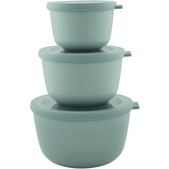Rosti Mepal Skålset med Lock 3 st Hög Cirqula NordicGreen