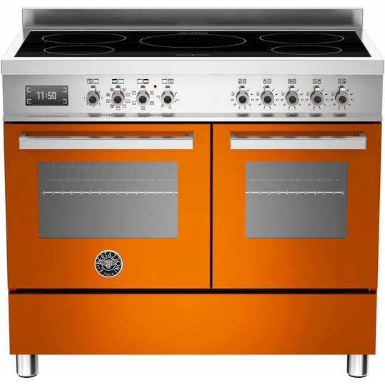 Bertazzoni PRO1005 Induktionsspis 100 cm, 2 ugnar, 5 zoner, Orange
