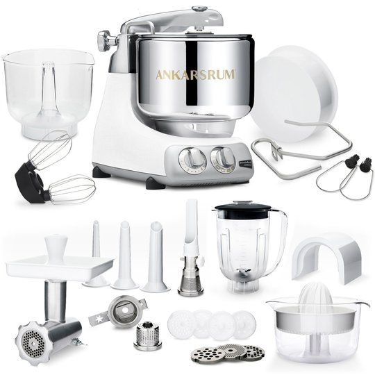 Ankarsrum AKM 6230 Köksmaskin + Deluxepaket, Glossy white