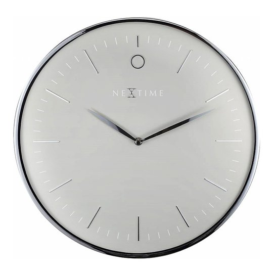 NeXtime - Glamour Väggklocka 40 cm Grå/Rostfri