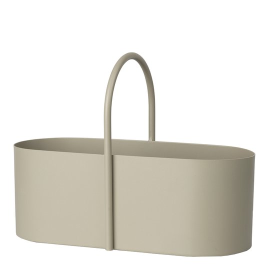 Ferm Living - Grip Korg i Plåt 26,3x35x17 cm Cashmere
