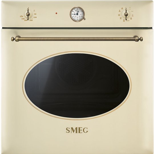 Smeg 60 cm Colonial Multifunktionsugn Creme/Antik Mässing