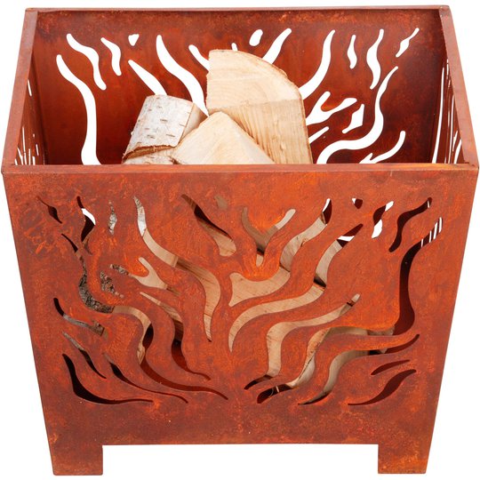 Esschert Fancy Flames Fyrkant Eldstad Rust