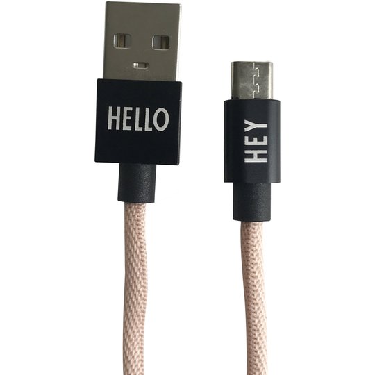 Design Letters Micro USB Kabel 1 Meter, Nude