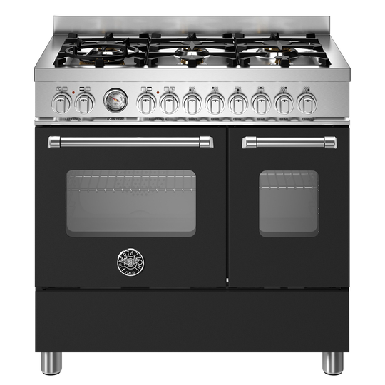 Bertazzoni MAS96L2ENET Master gasspis med dubbelugn, 90 cm, mattsvart