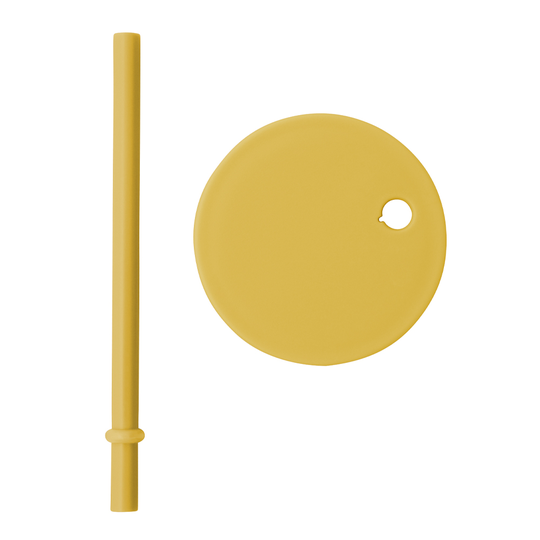 Design Letters - Eat & Learn Sugrör med lock Gul