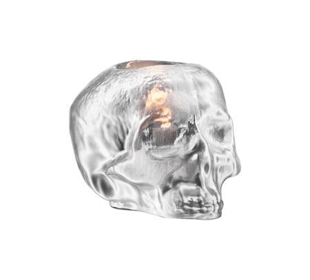 Still Life Skull Silver Ljuslykta