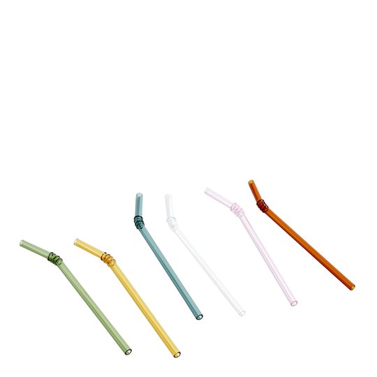 Hay - Sugrör Swirl 6-pack Multi