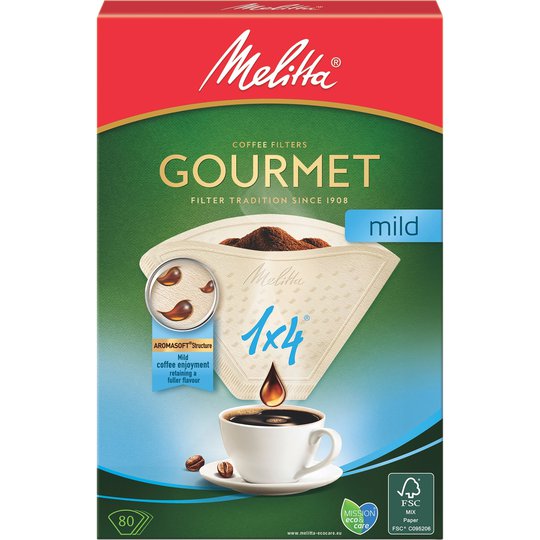 Melitta Kaffefilter 1x4/80 Gourmet mild