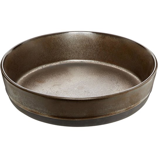 Aida RAW djup tallrik i stengods 20 cm, metallisk brun