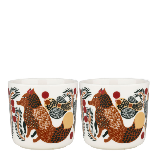 Marimekko - Oiva/Ketunmarja Mugg utan öra 2 dl 2-pack