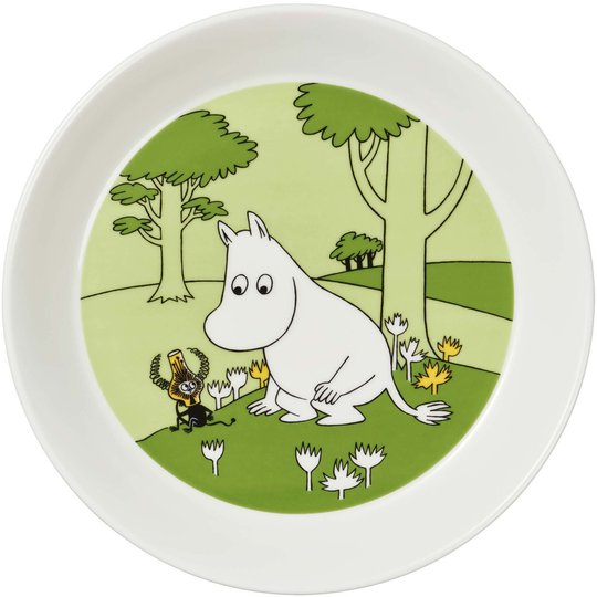 Arabia Mumin tallrik 19 cm Mumintrollet gräsgrön