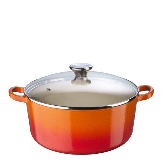 Le Creuset - Signature Gjutjärnsgryta Rund Glaslock 4,2 L Volcanic