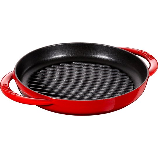 Staub Pure Grill Grillpanna Rund 22 cm, Röd
