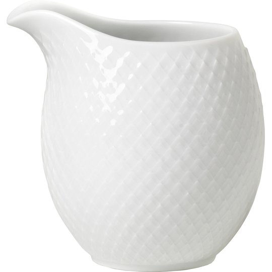 Lyngby Porcelæn Rhombe Mjölkkanna 39 cl Vit