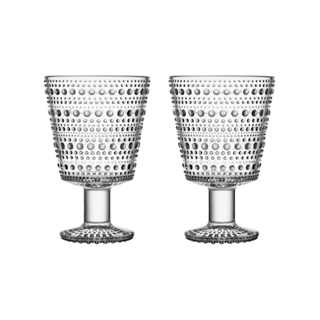 Kastehelmi Glas på fot Klar 26 cl 2 st
