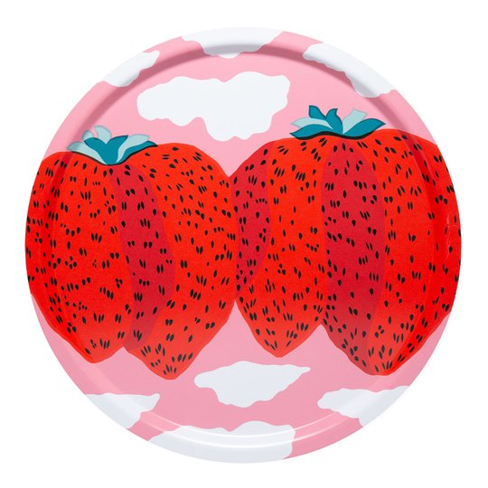 Marimekko - Mansikkavuoret Bricka Jordgubb 46 cm