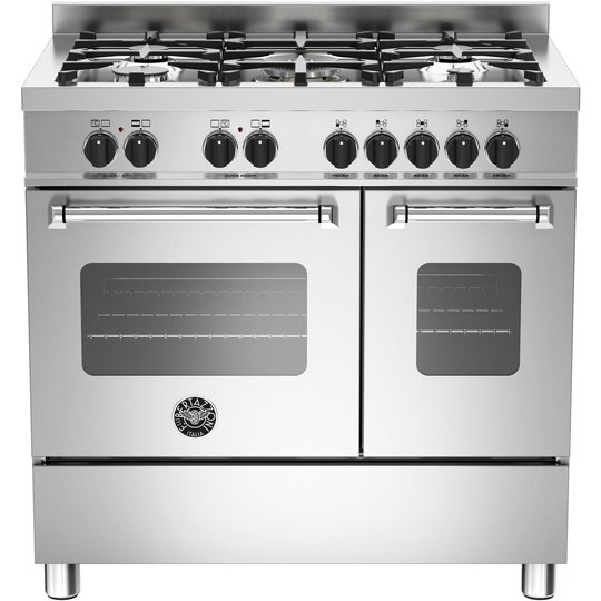 Bertazzoni MAS905 Gasspis 90 cm, 2 ugnar, 5 brännare, modell XE, Rostfri