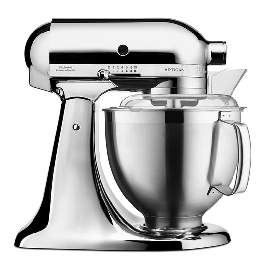 KitchenAid - Artisan Köksmaskin 4,8 + 3 L + Tillbehör Krom