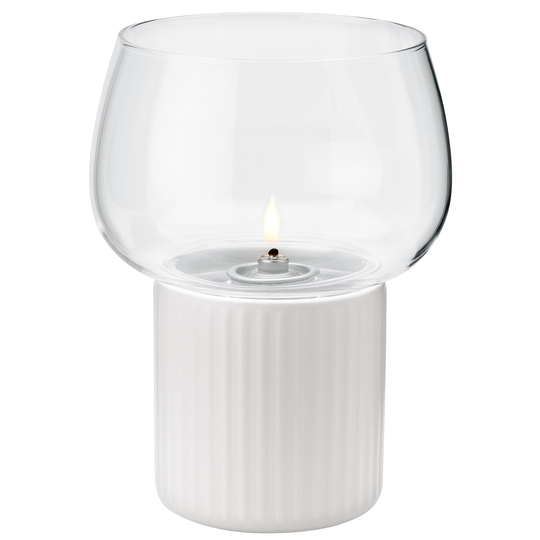 Stelton Hygge Hurricane ljuslykta, vit