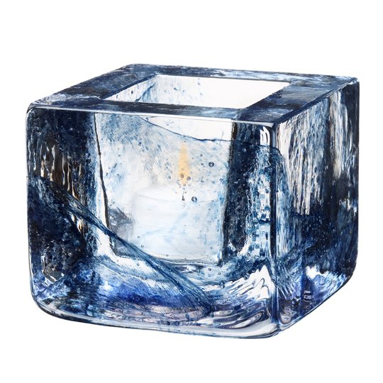 Kosta Boda - Brick Ljuslykta 7,5 cm Blå