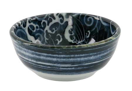 Japonism Carp Skål 8.7x3.7cm 95ml Svart/Blå