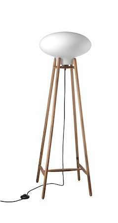 U5 Hiti Golvlampa Valnöt Nature Opal Glas