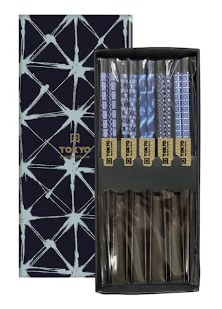 Chopstick Ätpinnar Gåvoask Blue Mixed Designs