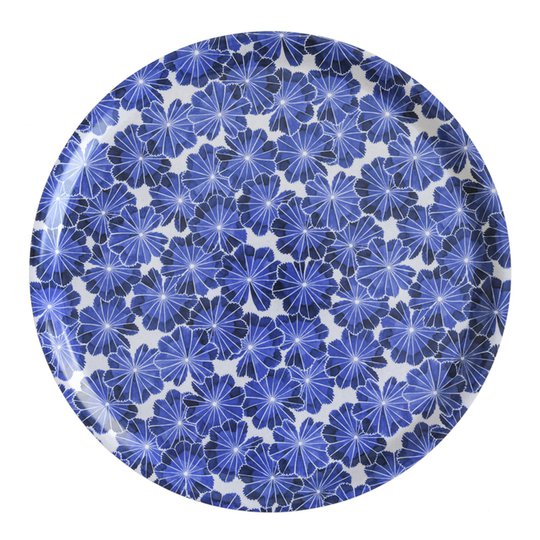 Götefors porslin - Botanica Daggkåpa Bricka 38 cm Blå