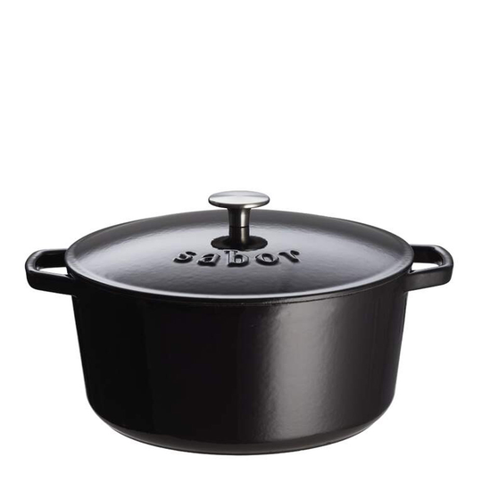 Sabor - Sabor Gjutjärnsgryta 4 L Svart